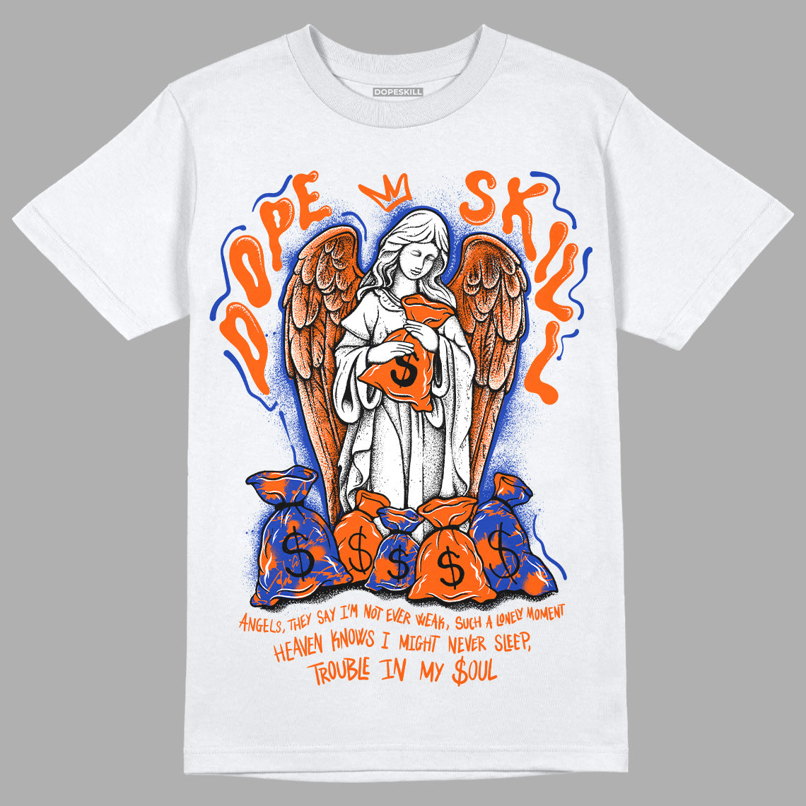 Dunk Low Futura Orange Blaze DopeSkill T-Shirt Angels Graphic
