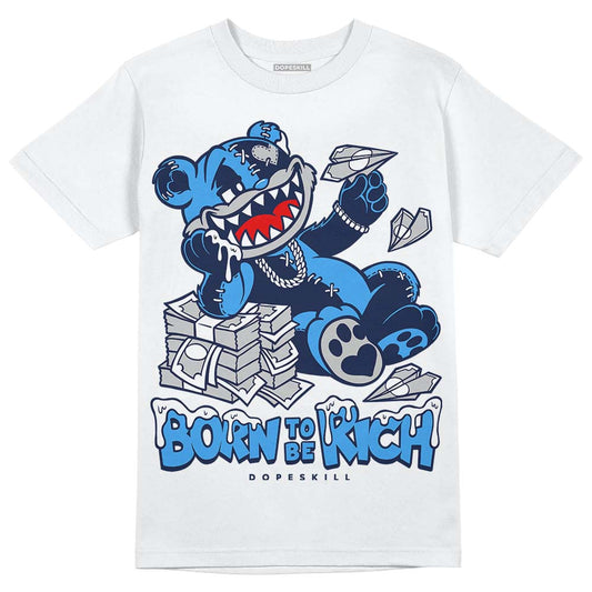 AJ Spizike White Obsidian DopeSkill T-Shirt Born To Be Rich Graphic