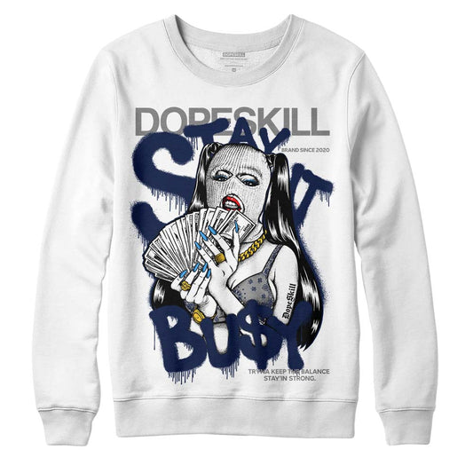 AJ Spizike White Obsidian DopeSkill Sweatshirt Stay It Busy Graphic