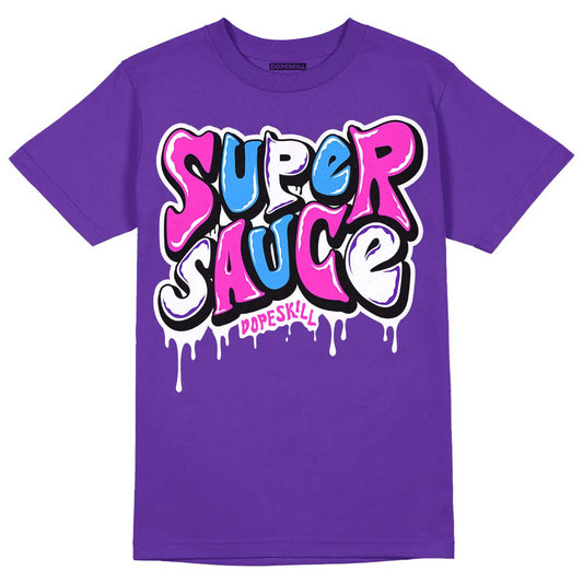 Dunk Purple Championship Court White DopeSkill Purple T-shirt Super Sauce Graphic