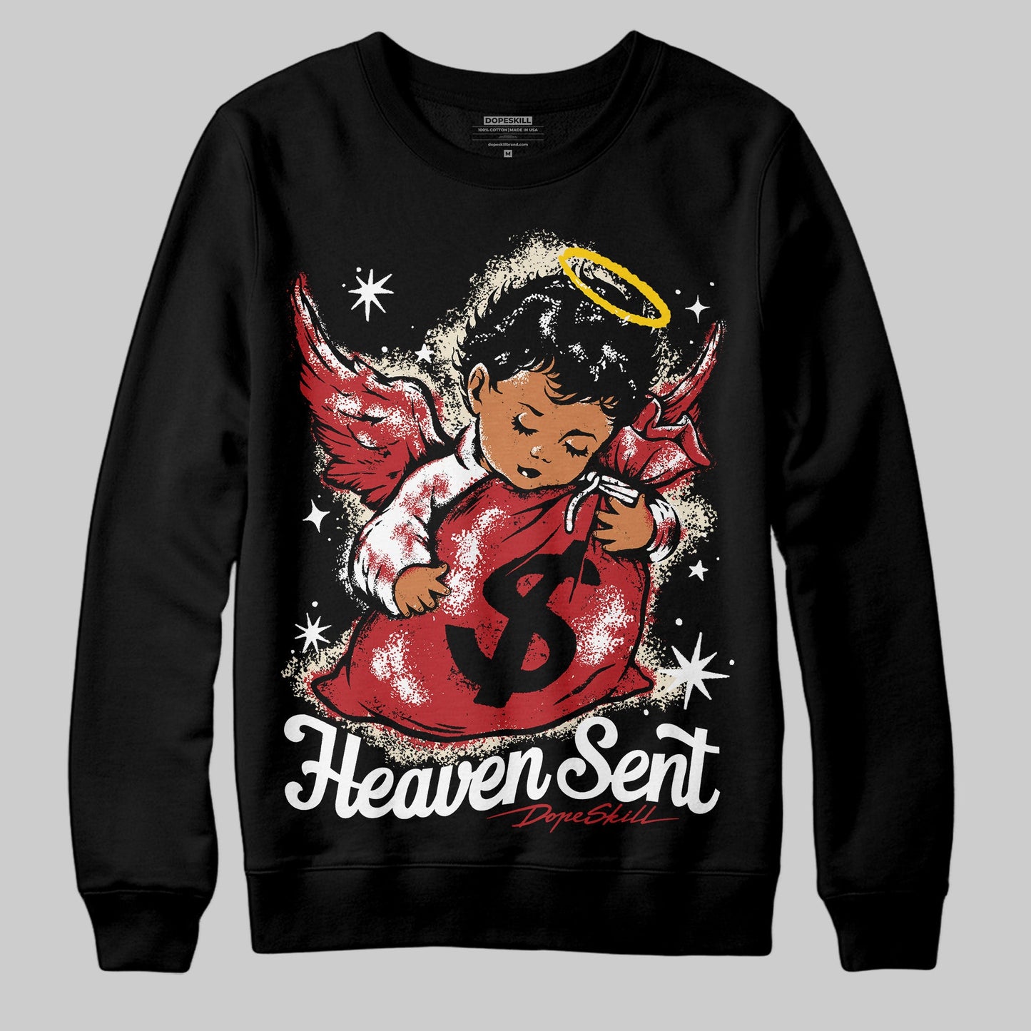 Black Toe Reimagined 1s DopeSkill Sweatshirt Heaven Sent Graphic