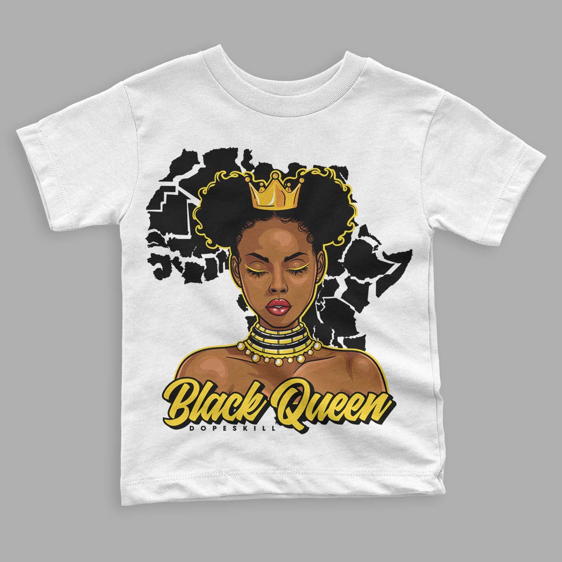 Black Tour Yellow AJ 4 Thunder DopeSkill Toddler Kids T-shirt Black Queen Graphic