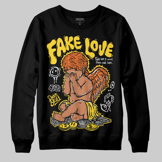 Black Tour Yellow AJ 4 Thunder DopeSkill Sweatshirt False Love Graphic