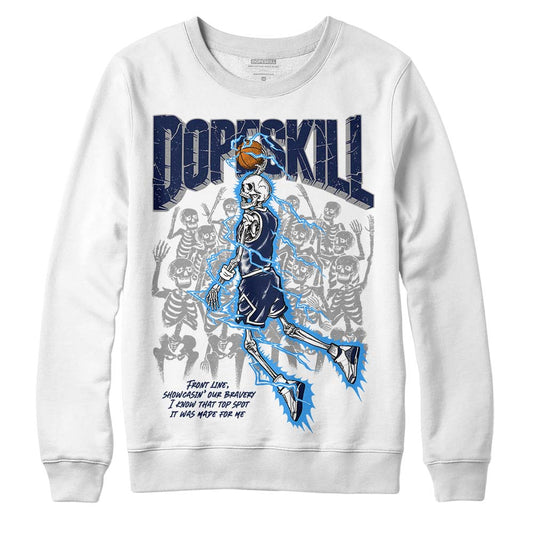 AJ Spizike White Obsidian DopeSkill Sweatshirt Thunder Dunk Graphic