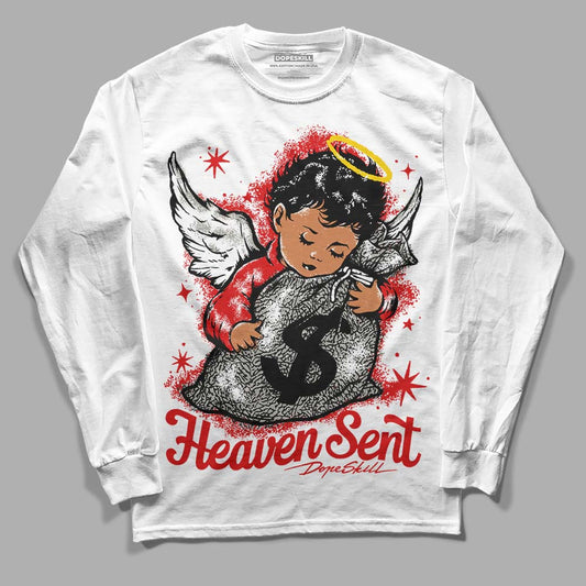 Fire Red 3s DopeSkill Long Sleeve T-Shirt Heaven Sent Graphic