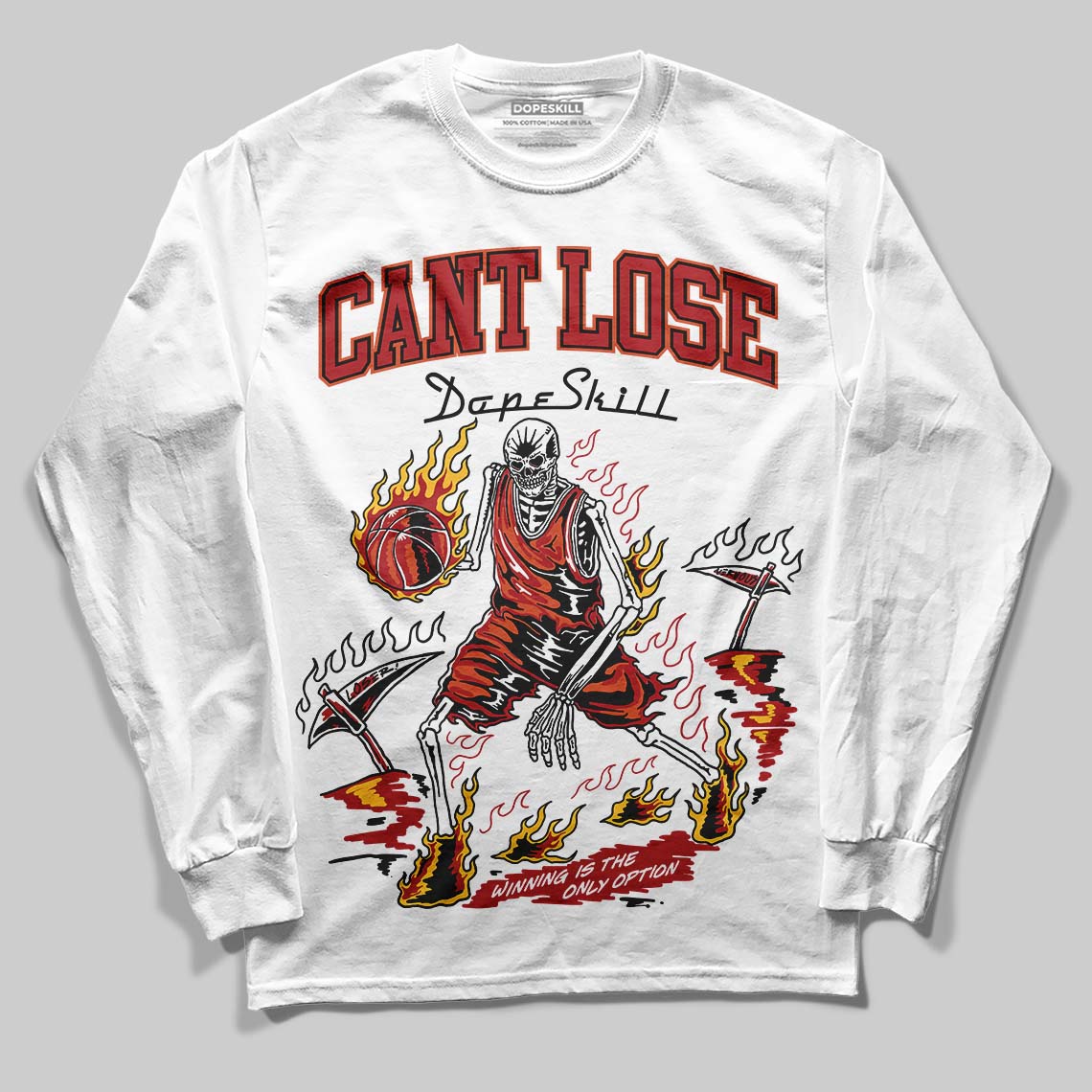 Brick By Brick 4s DopeSkill Long Sleeve T-Shirt Cant Lose Graphic