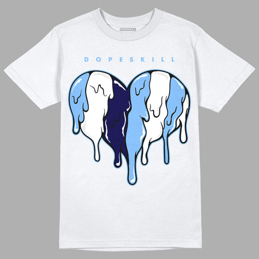AJ 6 University Blue DopeSkill T-Shirt Slime Drip Heart Graphic