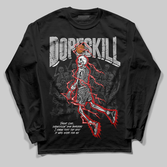Black Cement 3s DopeSkill Long Sleeve T-Shirt Thunder Dunk Graphic