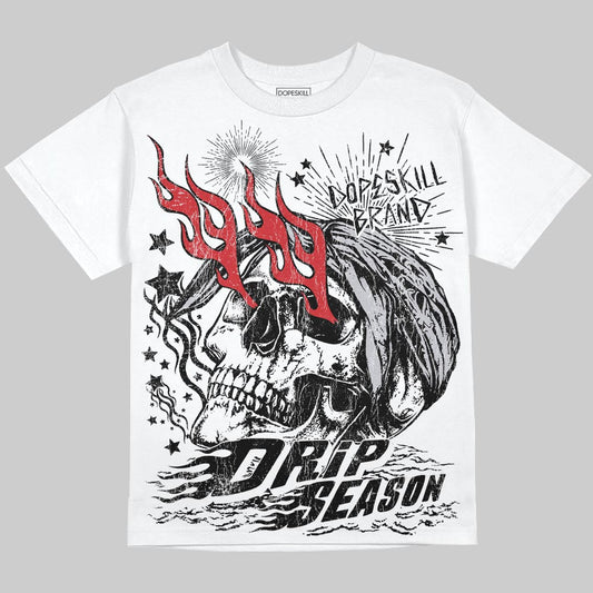 Black Metallic Reimagined 5s DopeSkill Oversize Print T-Shirt Drip Season Graphic