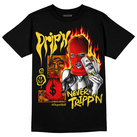 Black Tour Yellow AJ 4 Thunder DopeSkill Unisex T-Shirt Drip'n Never Tripp'n Graphic