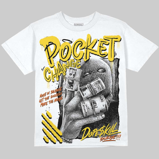 Black Tour Yellow AJ 4 Thunder DopeSkill Oversize Print T-Shirt Pocket Change Graphic