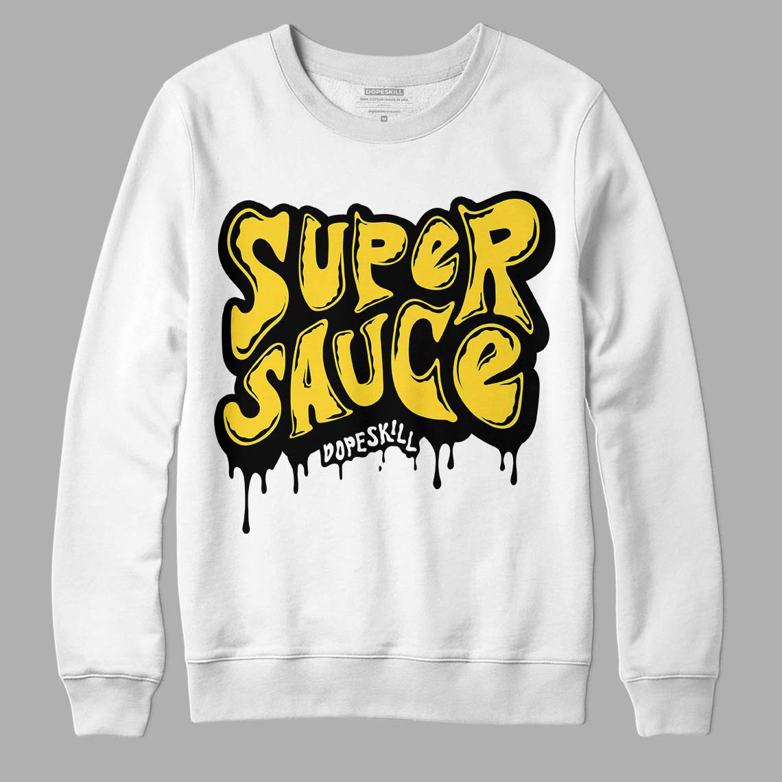 Black Tour Yellow AJ 4 Thunder DopeSkill Sweatshirt Super Sauce Graphic