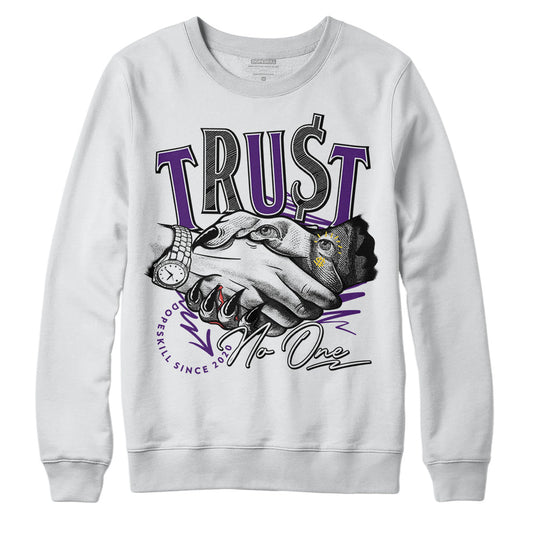 Field Purple 12s DopeSkill Sweatshirt Trust No One Graphic