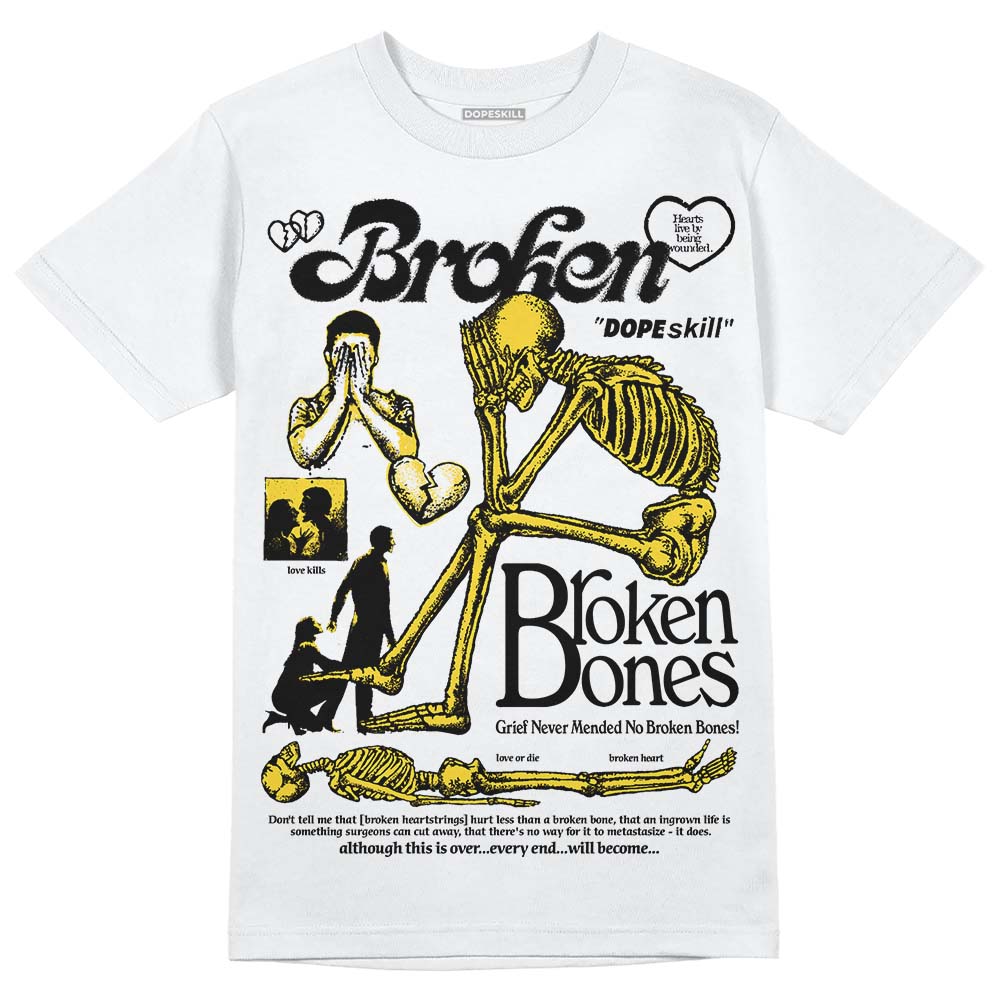 Black Tour Yellow AJ 4 Thunder DopeSkill Unisex T-Shirt Broken Bones Graphic