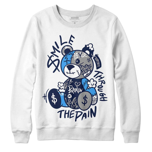 AJ Spizike White Obsidian DopeSkill Sweatshirt Smile Through The Pain Graphic