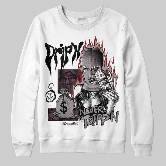 A Ma Maniere x "Violet Ore" 5s DopeSkill Sweatshirt Drip'n Never Tripp'n Graphic