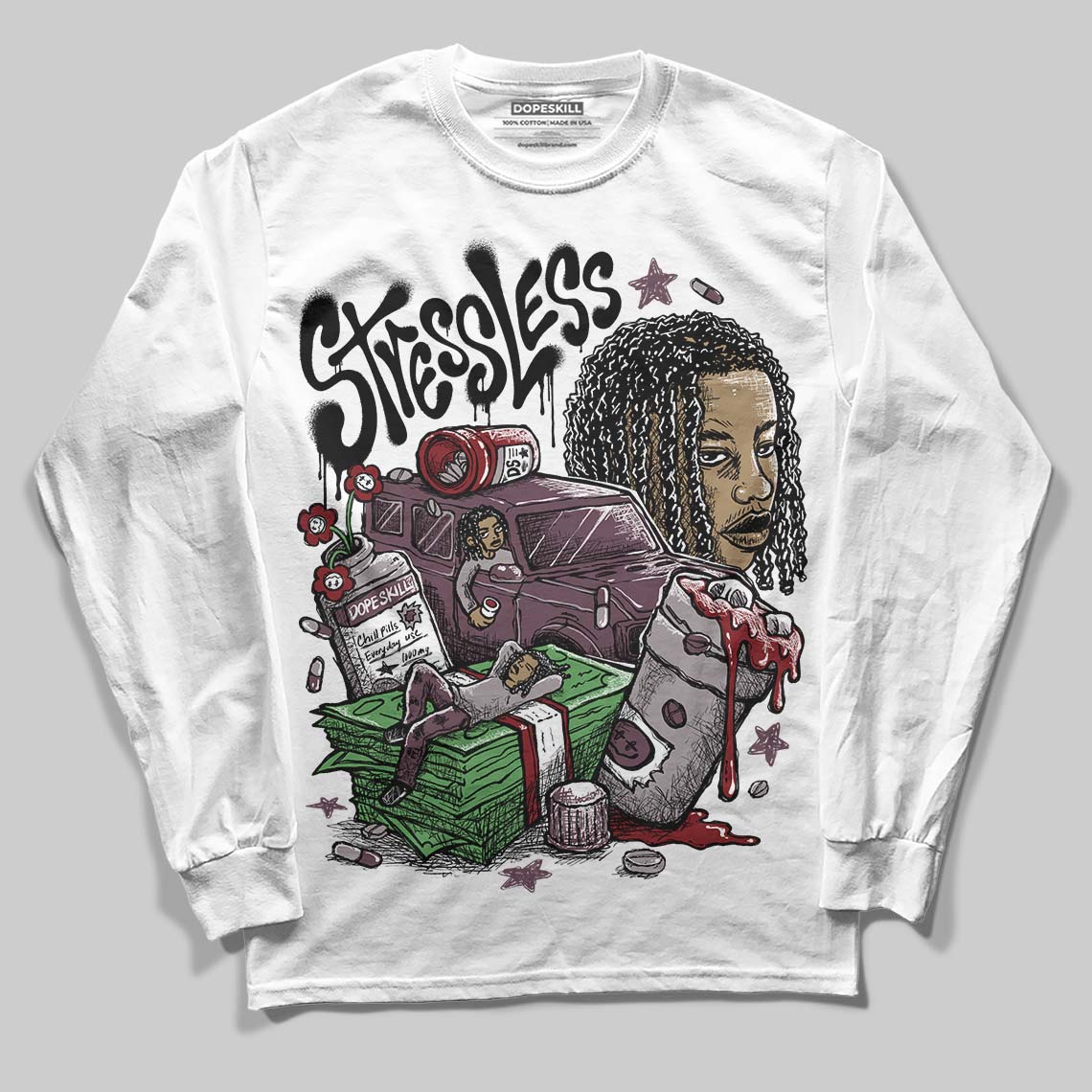 A Ma Maniere x "Violet Ore" 5s DopeSkill Long Sleeve T-Shirt Stressless Graphic