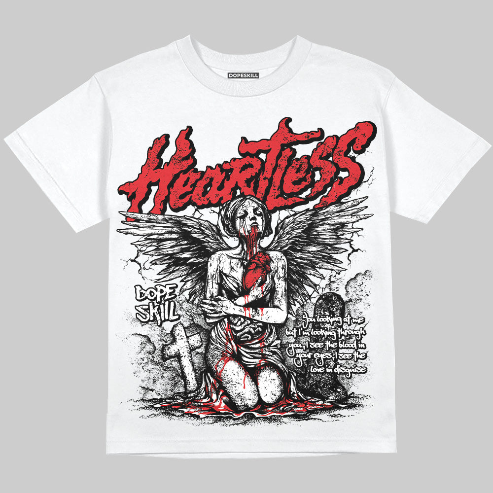 Fire Red 3s DopeSkill Oversize Print T-Shirt Heartless Graphic