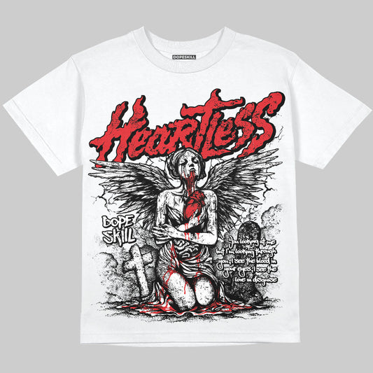 Fire Red 3s DopeSkill Oversize Print T-Shirt Heartless Graphic
