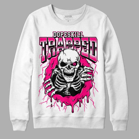 Fierce Pink 1s DopeSkill Sweatshirt Trapped Halloween Graphic