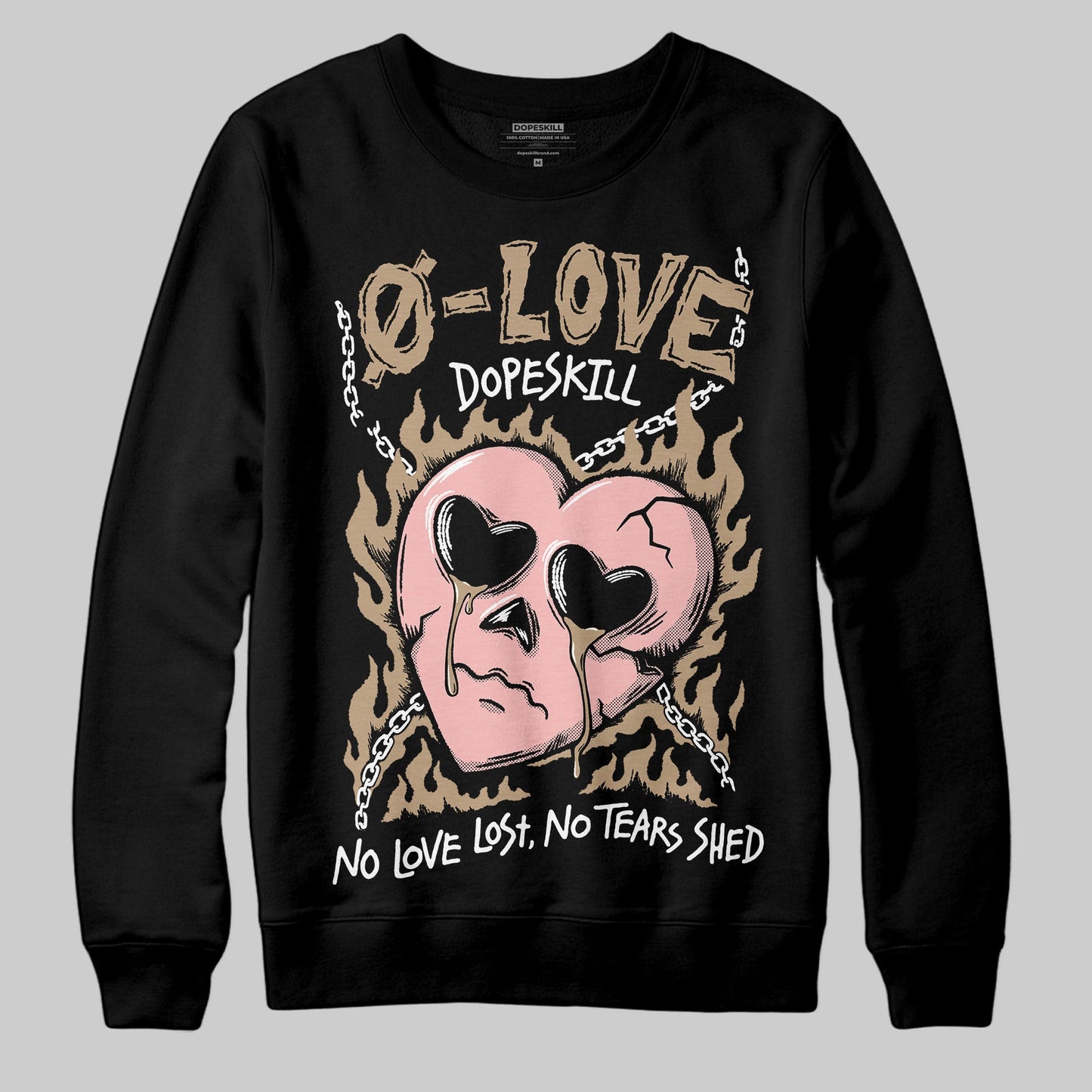 AIR FORCE 1 LINEN DopeSkill Sweatshirt Crying Heart Graphic