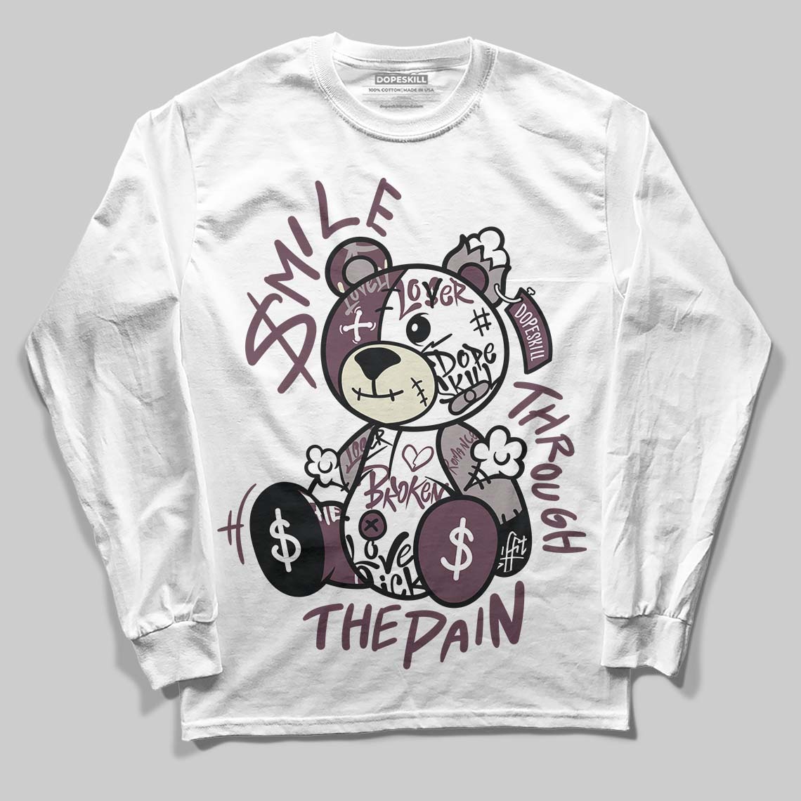 A Ma Maniere x "Violet Ore" 5s DopeSkill Long Sleeve T-Shirt Smile Through The Pain Graphic