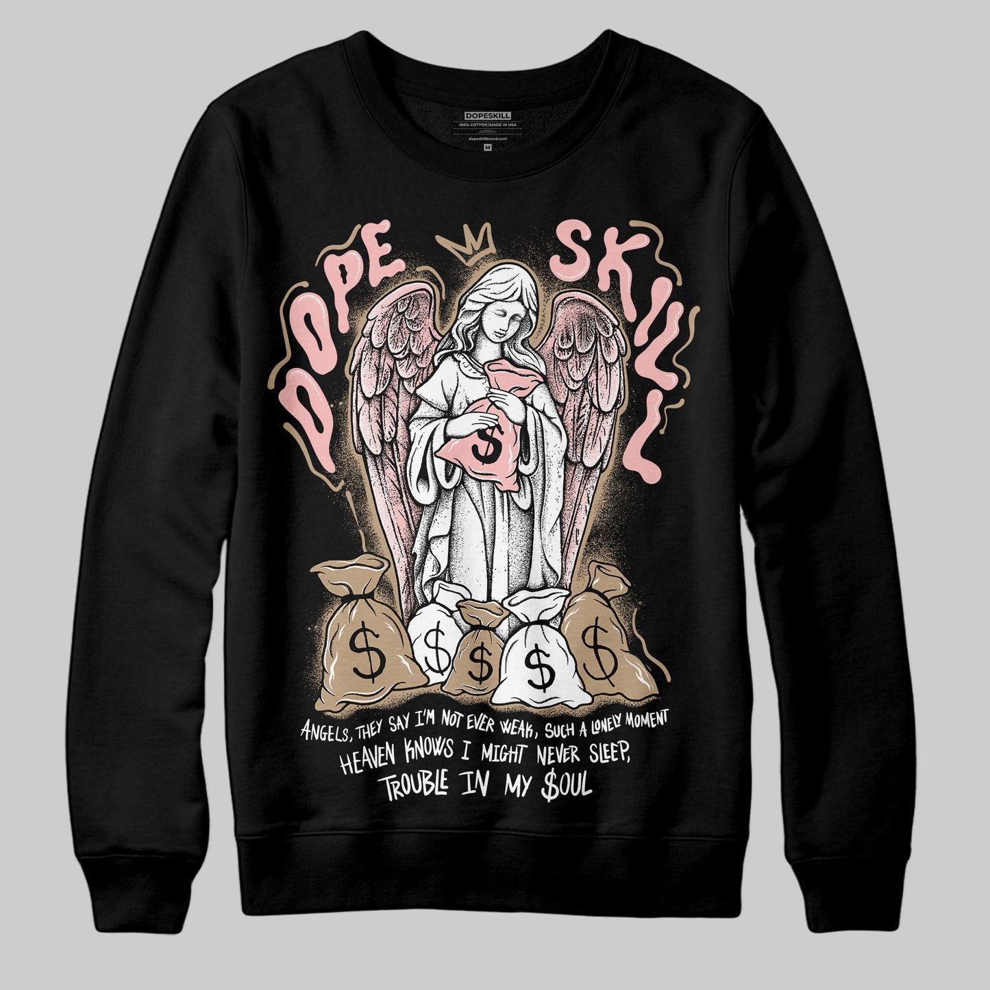 AIR FORCE 1 LINEN DopeSkill Sweatshirt Angels Graphic