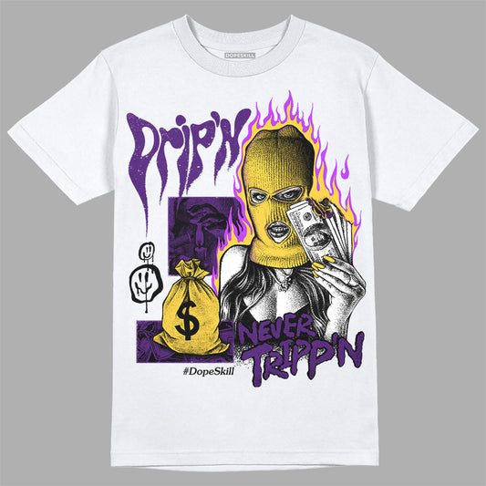 Field Purple 12s DopeSkill T-Shirt Drip'n Never Tripp'n Graphic