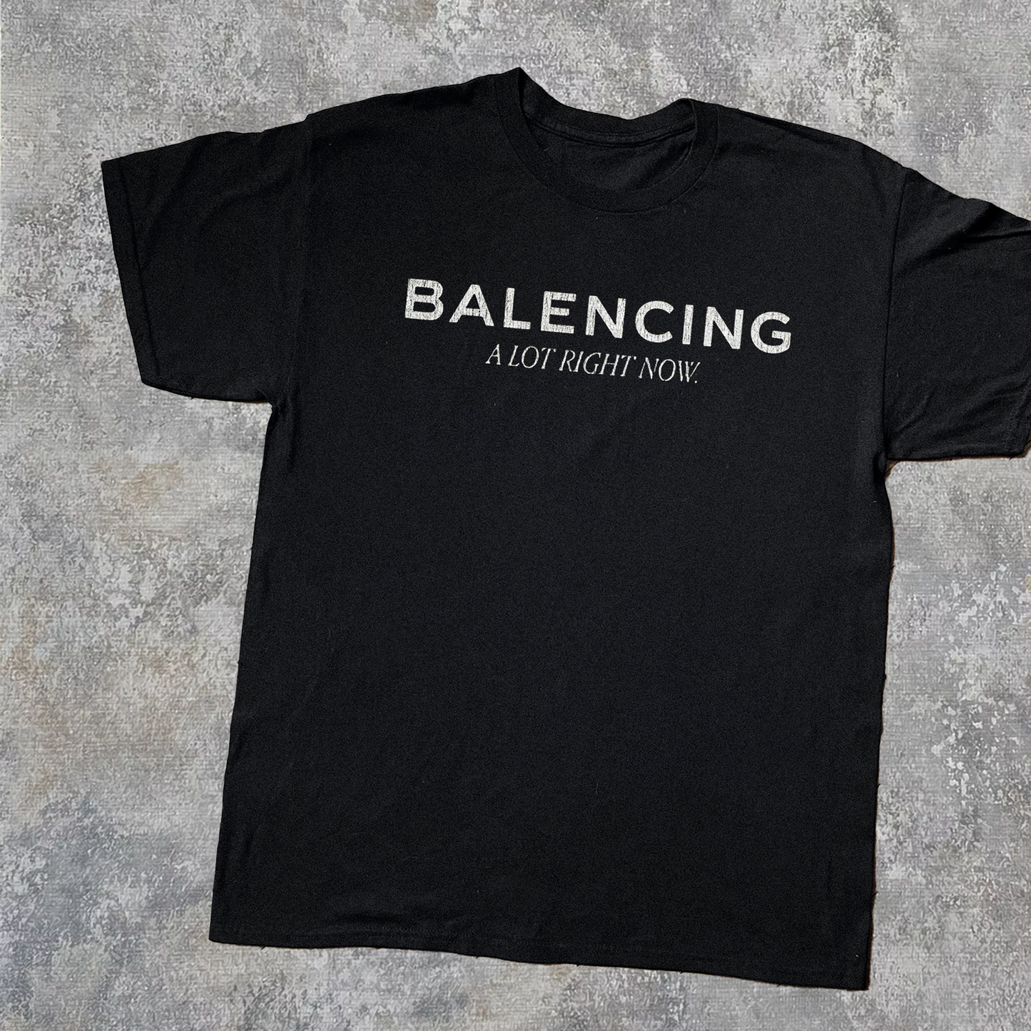 BALENCING ALOT RN VINTAGE BLACK T-SHIRT
