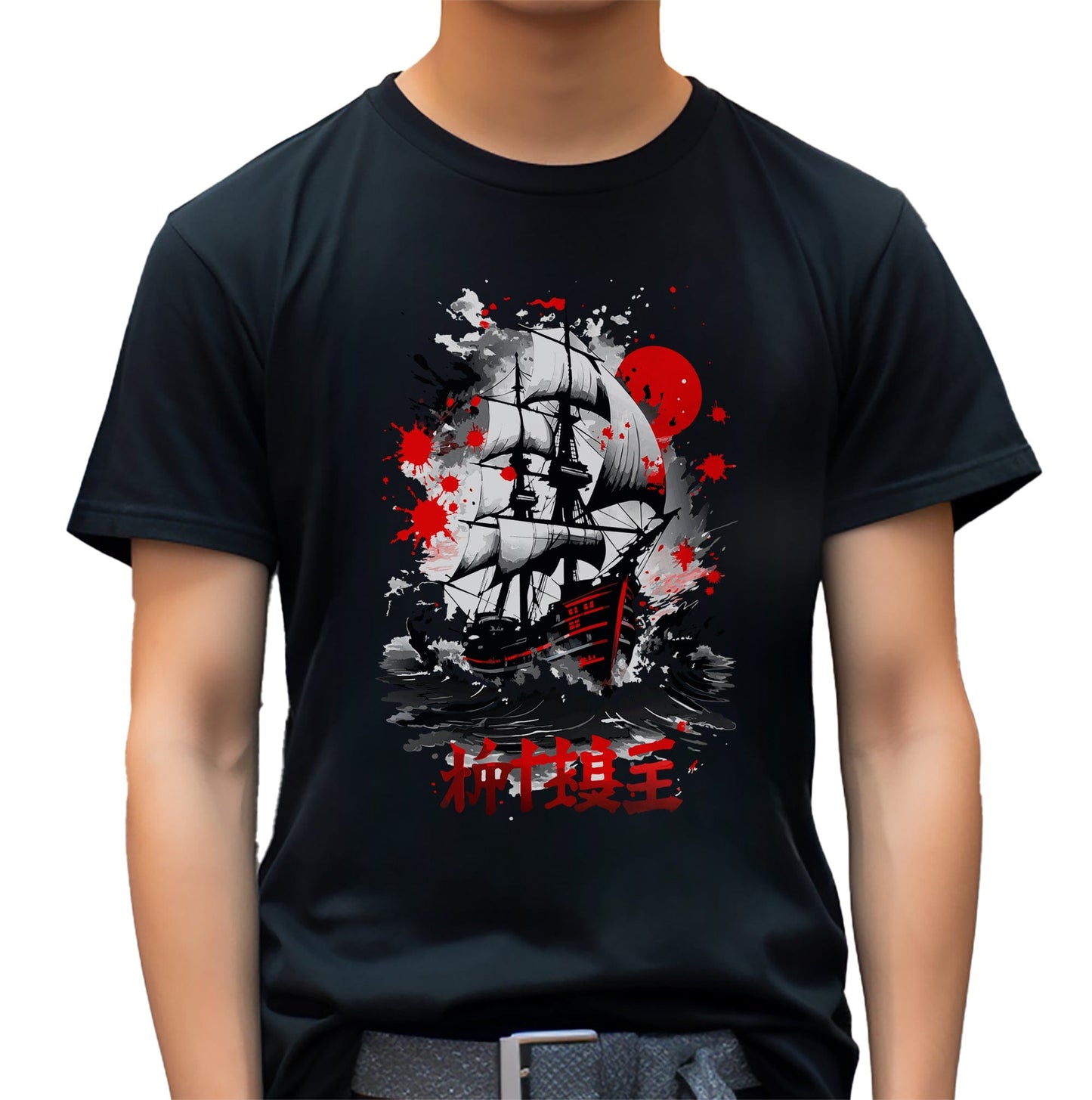 Black Ship Anime T-shirt