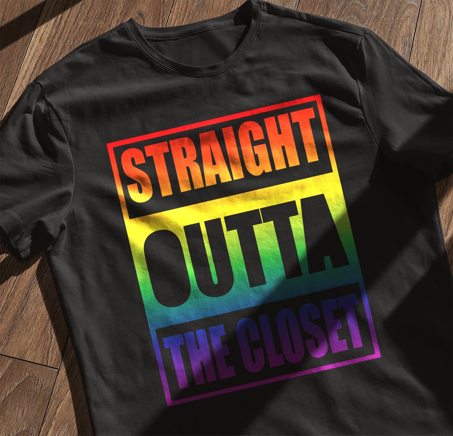 Straight Outta Closet Funny T-Shirt