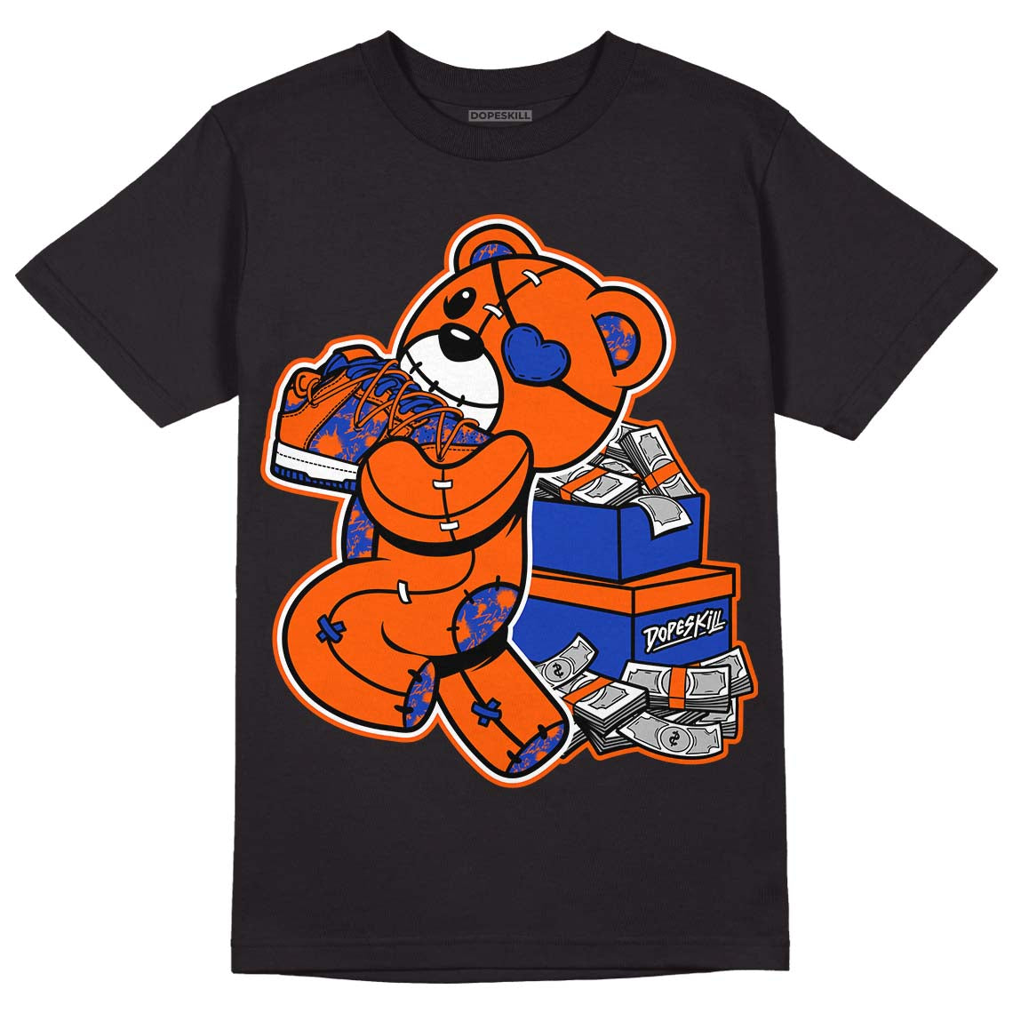 Dunk Low Futura Orange Blaze DopeSkill T-Shirt Bear Steals Sneaker Graphic