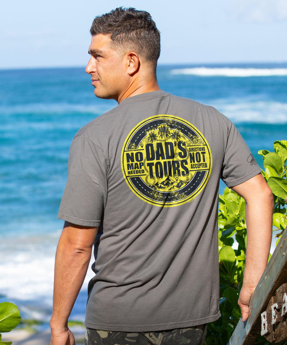 Dads Tours No Map - Crater Dyed¬Æ Short Sleeve Crewneck T-Shirt