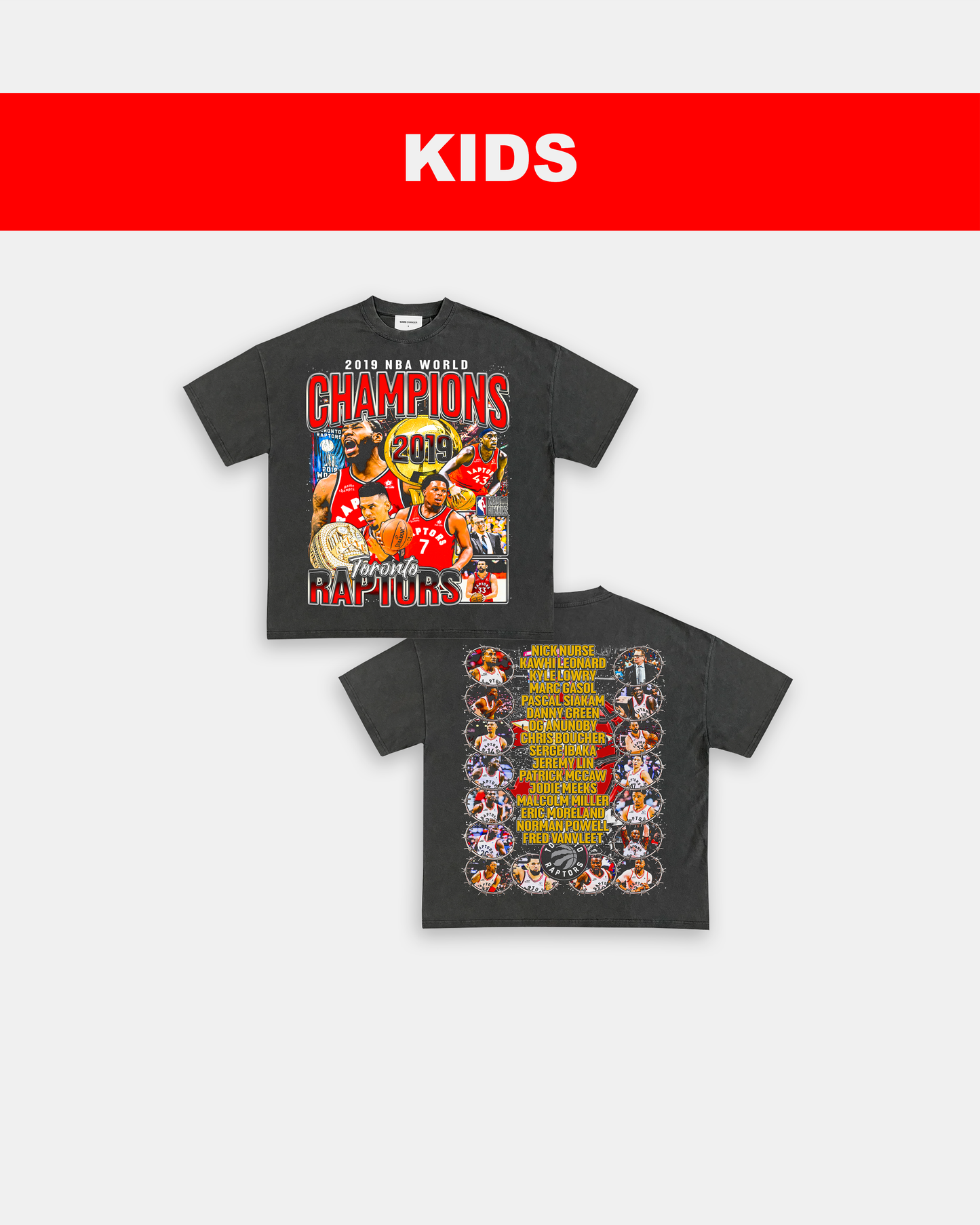 2019 NBA CHAMPIONS - KIDS TEE - [DS] Style001