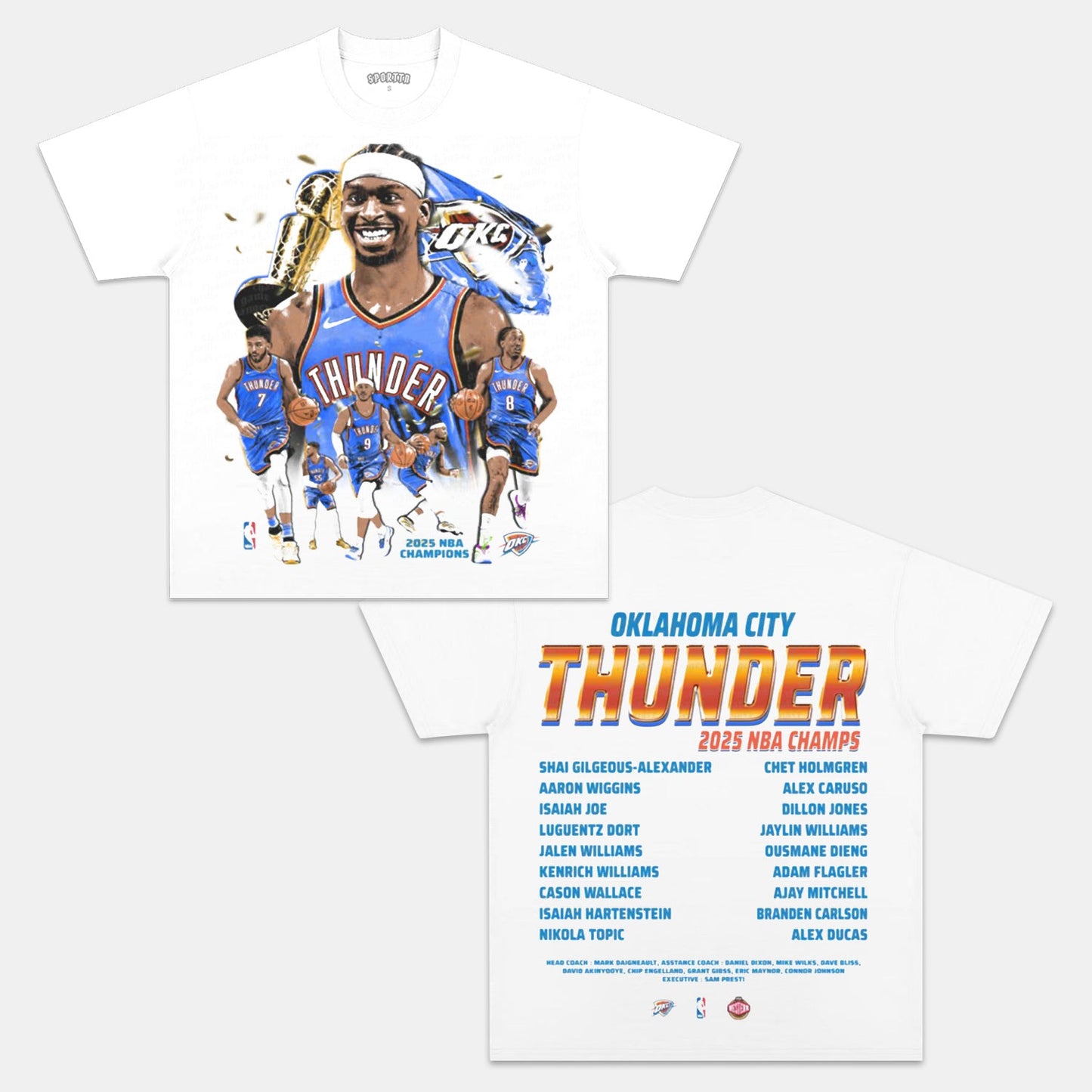 2025 OKLAHOMA CITY THUNDER CHAMPS TEE 6.24