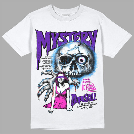 Dunk Purple Championship Court White DopeSkill T-Shirt Mystery Ghostly Grasp Graphic