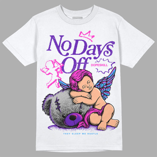 Dunk Purple Championship Court White DopeSkill T-Shirt New No Days Off Graphic