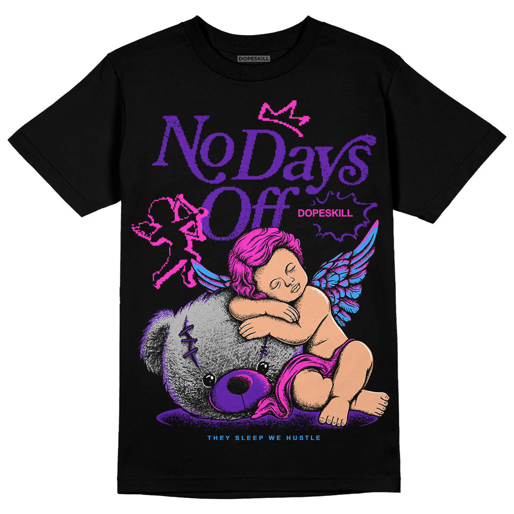 Dunk Purple Championship Court White DopeSkill T-Shirt New No Days Off Graphic