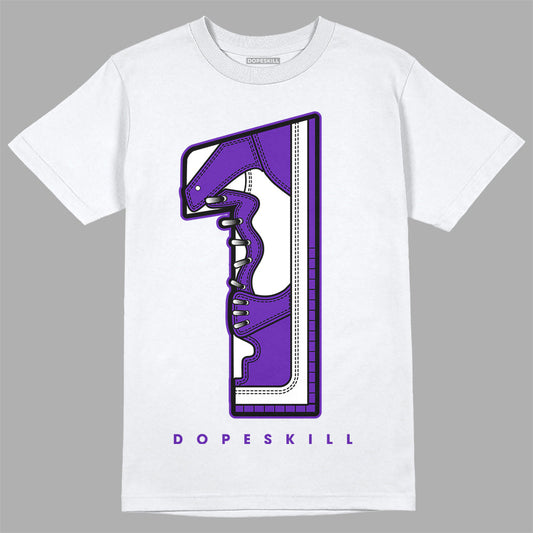 Dunk Purple Championship Court White DopeSkill T-Shirt No.1 Graphic