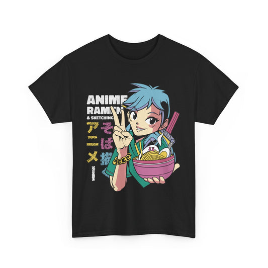 Anime Ramen & Sketching Shirt Anime Graphic Tee