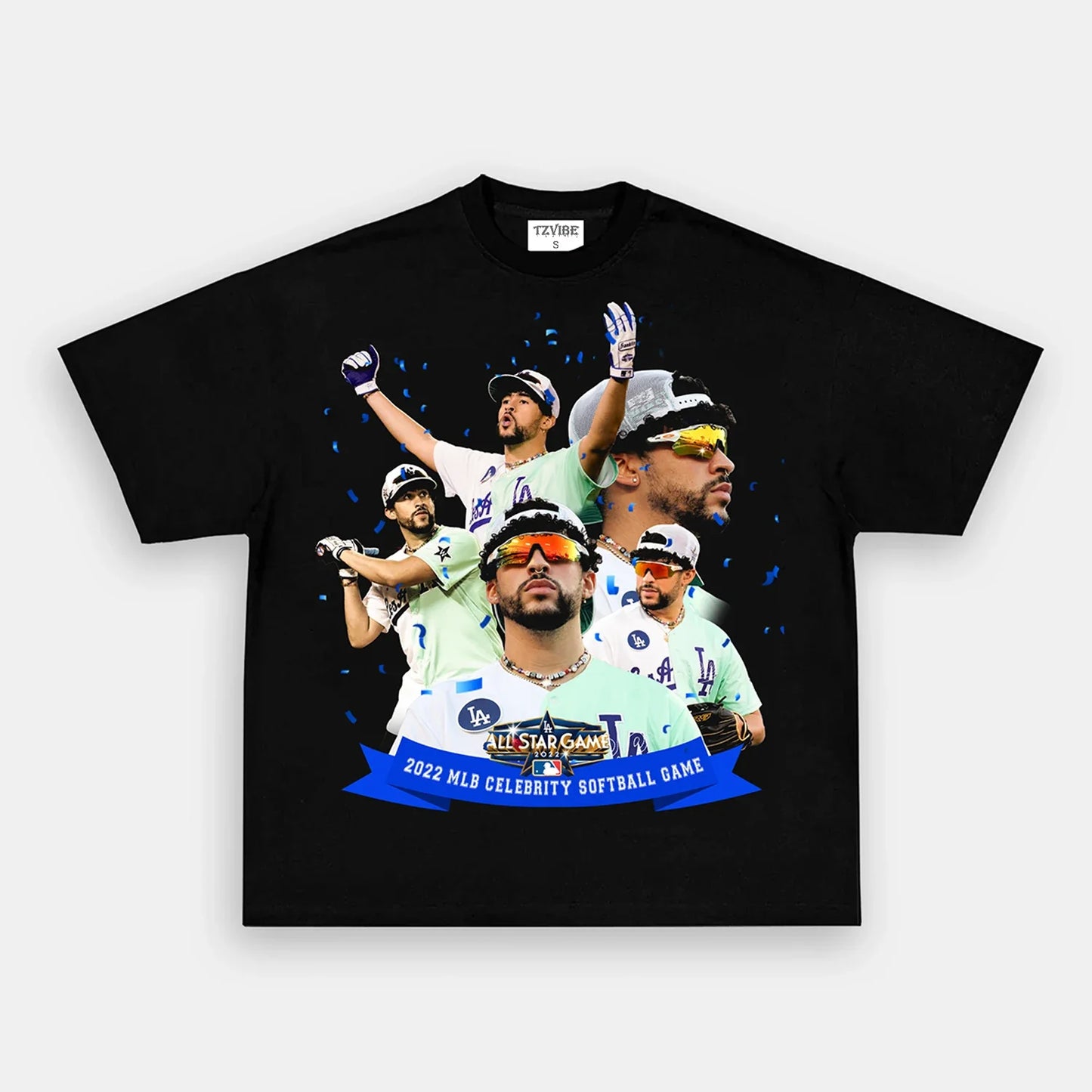 BAD BUNNY x DODGERS VINTAGE TEE Style001