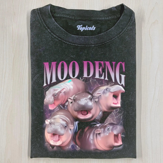 FUNNY MOO DENG HIPPO 2.0 T-SHIRT Style001