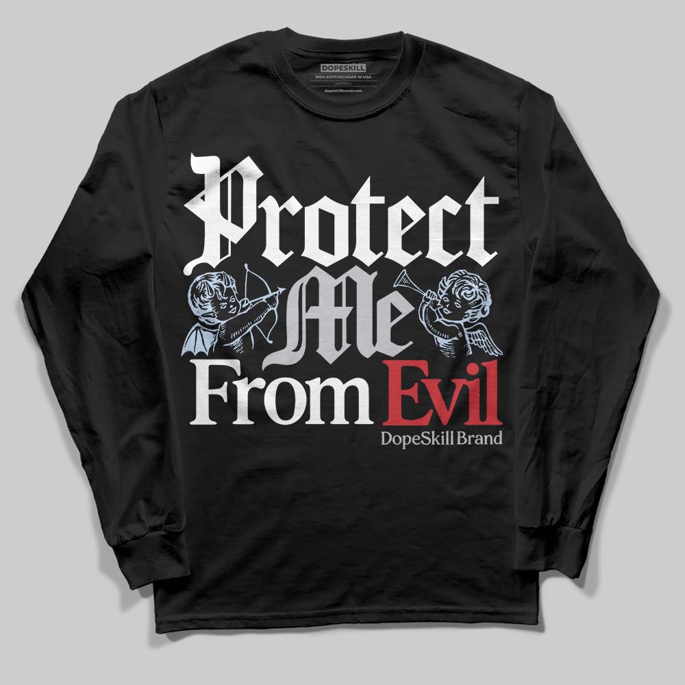 Black Metallic Reimagined 5s DopeSkill Long Sleeve T-Shirt Protect Me From Evil Graphic