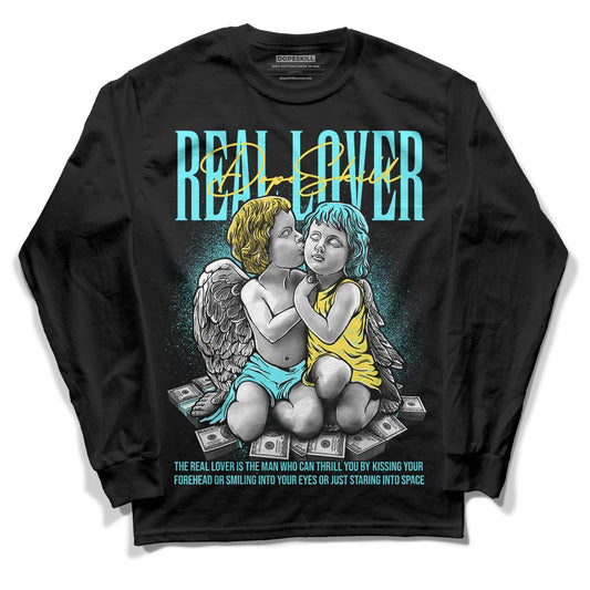 Aqua 5s DopeSkill Long Sleeve T-Shirt Real Lover Graphic