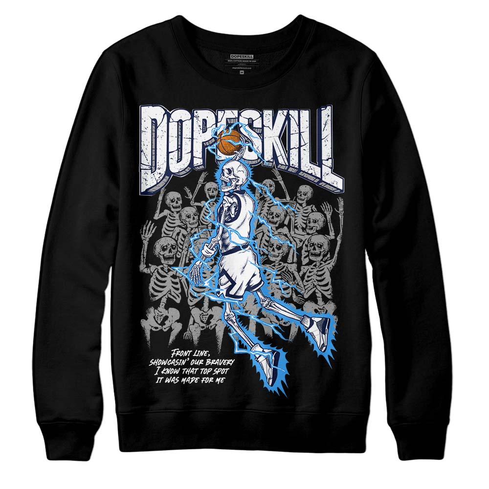 AJ Spizike White Obsidian DopeSkill Sweatshirt Thunder Dunk Graphic