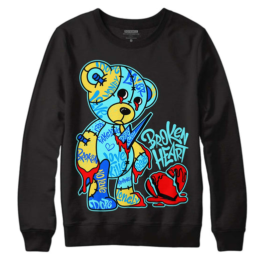 Aqua 5s DopeSkill Sweatshirt Broken Heart Graphic