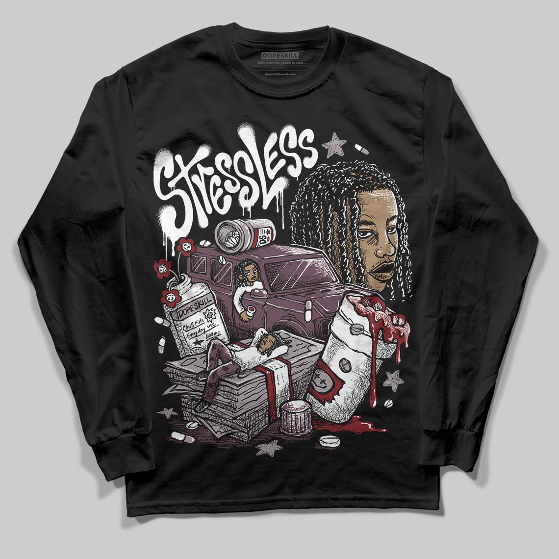 A Ma Maniere x "Violet Ore" 5s DopeSkill Long Sleeve T-Shirt Stressless Graphic
