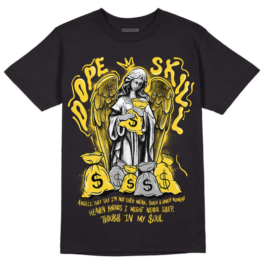 Black Tour Yellow AJ 4 Thunder DopeSkill T-Shirt Angels Graphic