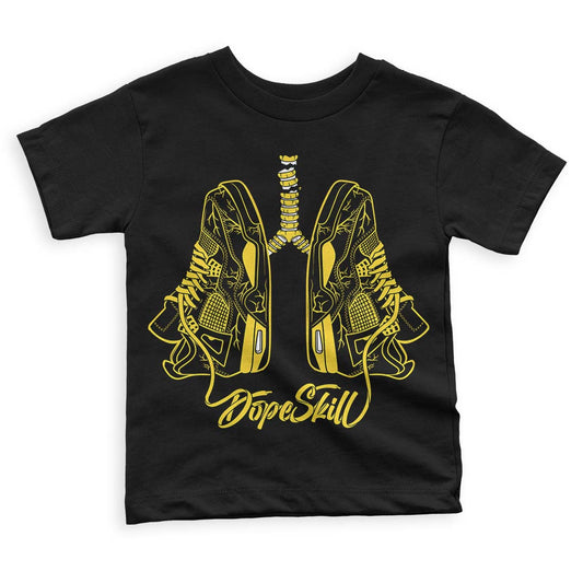 Black Tour Yellow AJ 4 Thunder DopeSkill Toddler Kids T-shirt Breathe Graphic