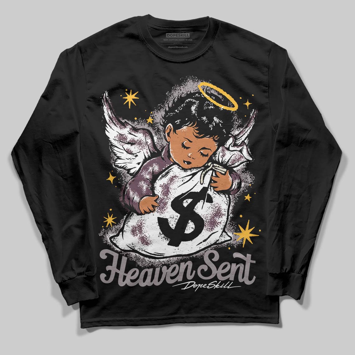 A Ma Maniere x "Violet Ore" 5s DopeSkill Long Sleeve T-Shirt Heaven Sent Graphic